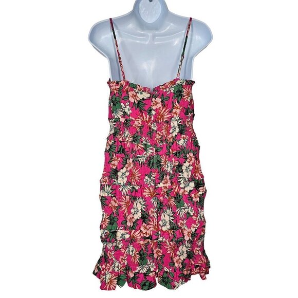 Lost+Wander Meet Me In Bali Floral Mini Smocked Dress Pink Women Medium NWT - Picture 5 of 15